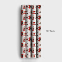 Red Race Car Driver Gift Wrap, Racing Santa Christmas Wrapping Paper, Motorsport Holiday Wrapping Paper, Car Lover Xmas Gift Wrap Roll
