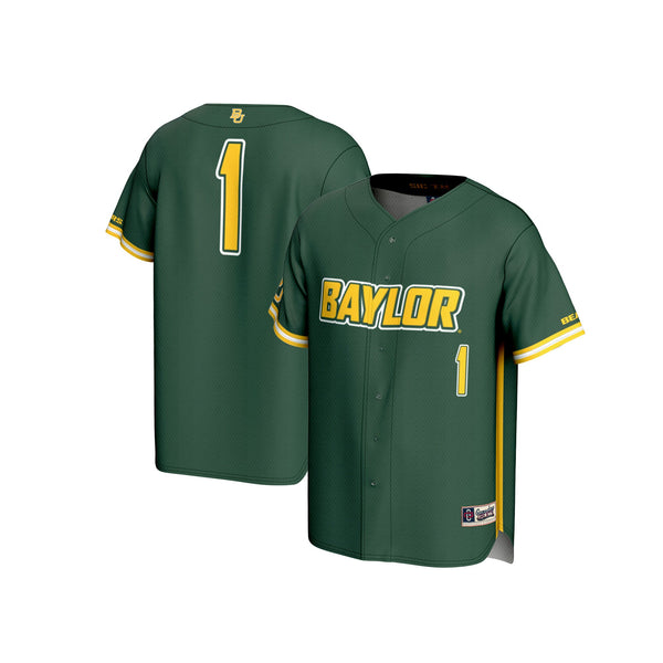 #1 Baylor Bears Lightweight Baseball Fashion Jersey - Green