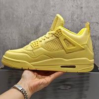 Mid Top Sneakers, Yellow Colorway, Lace Up Design, Casual Gift for Sneaker Fans