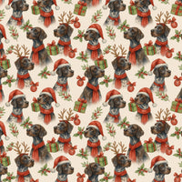 GSP Christmas Dog Gift Wrap, German Shorthaired Pointer Wrapping Paper, Mistletoe Holiday Wrapping Paper, Dog Lover Xmas Wrapping Paper