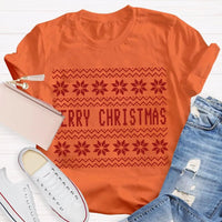 Floral Christmas Flower Shirt, Merry Christmas Waves T-Shirt, Adorable Holiday Graphic Tee, Retro Botanical Xmas Shirt, Festive Christmas Present