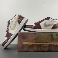 Low Top Sneakers, White Burgundy Colorway, Lace Up Design, Casual Gift for Sneaker Fans