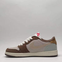 Low Top Sneakers, Brown White Colorway, Lace Up Design, Casual Gift for Sneaker Fans