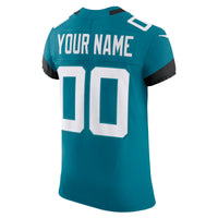 Jacksonville Jaguars Teal Elite Custom Jersey