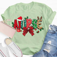 Festive Holiday Nurse Shirt, Christmas School Nurse T-Shirt, Adorable Winter Medical Graphic Tee, School Nursing Staff Appreciation Tee Present