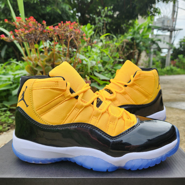 Sneakers, White Black Yellow Colorway, Lace Up Design, Casual Gift for Sneaker Fans