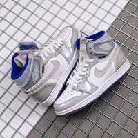 High Top Sneakers, Blue Colorway, Lace Up Design, Casual Gift for Sneaker Fans