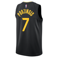 Golden State Warriors 2024/25 Statement Edition Swingman Jersey - Black - Kristaps Porziņģis