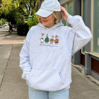 Humorous Holiday Animal Goose Sweatshirt, Jolly Goose Christmas Hoodie, Retro Goose Pullover, Adorable Tis the Season Xmas Hooded Sweater