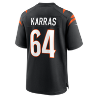 Cincinnati Bengals Ted Karras Black Game Player Jersey