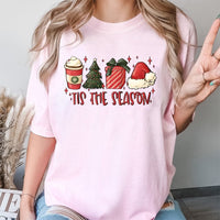 Retro Holiday Graphic Tee, Tis the Season Christmas T-Shirt, Adorable Festive Xmas Shirt, Family Holiday Apparel, Womens Christmas Present