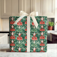 Humorous Meditating Santa Gift Wrap, Yoga Santa Claus Wrapping Paper, Zen Christmas Wrapping Paper, Adorable Holiday Gift Wrap, Xmas Present Paper