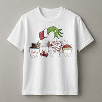 Dental Hygienist Holiday Graphic Tee, Dentist Christmas T-Shirt, Humorous Dental Hygiene Shirt, Xmas Tooth Graphic T-Shirt, Dental Office Present