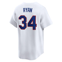 Texas Rangers Nolan Ryan White Throwback Cooperstown Collection Limited Jersey
