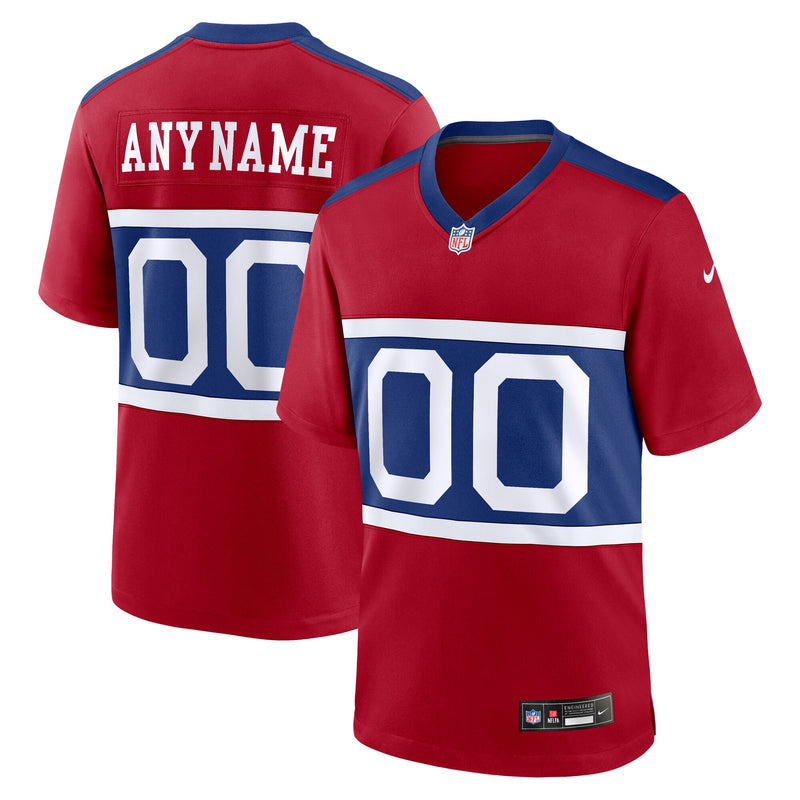 New York Giants Century Red Alternate Game Custom Jersey