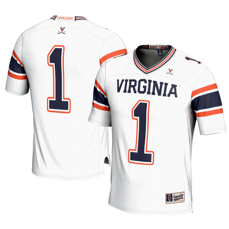 #1 Virginia Cavaliers Football Jersey - White