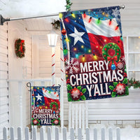 Southern Holiday Garden Flag, Merry Christmas Y'all Texas Garden Flag, Double-Sided Xmas Yard Flag, Lone Star State Decor Present
