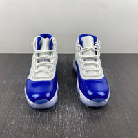 Sneakers, White Blue Colorway, Leather Footwear, Lace Up Design, Casual Gift for Sneaker Fans