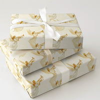 Watercolor Religious Angel Holiday Gift Wrap, Trumpeting Angels Christmas Wrapping Paper, Christian Christmas Wrapping Paper Present Wrap