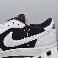 Low Top Sneakers, Black White Colorway, Lace Up Design, Casual Gift for Sneaker Fans