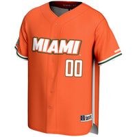 Miami Hurricanes NIL Pick-A-Player Lightweight Baseball Jersey - Orange