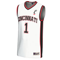 #1 Cincinnati Bearcats Lightweight Basketball Fashion Jersey - White