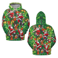 Humorous Christmas Basketball Hoodie, Santa Claus Basketball Hoodie, Holiday Sports Pullover Hoodie, Graphic Xmas Sweatshirt Fan Present