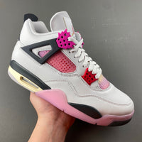 Retro Low Top Sneakers, White Black Pink Colorway, Lace Up Design, Casual Gift for Sneaker Fans