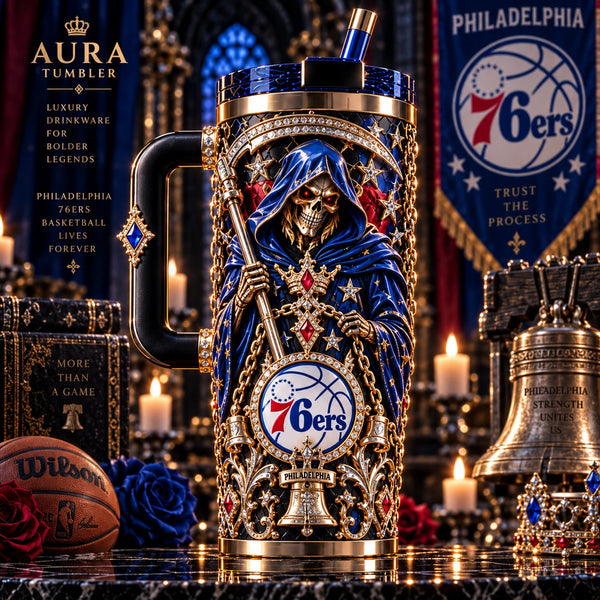 PHI Reaper - Midnight Blue and Gilded Tumbler Presence - main