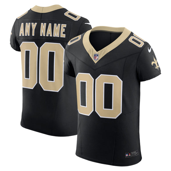New Orleans Saints Black Elite Custom Jersey