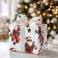 Humorous Skydiver Christmas Gift Wrap, Skydiving Santa Wrapping Paper, Pilot Holiday Wrapping Paper, Adventure Santa Claus Wrapping Paper Roll