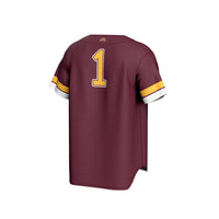 #1 Minnesota Golden Gophers Lightweight Collegiate Baseball Fashion Jersey - Maroon