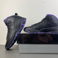 Low Top Sneakers, Black Purple Colorway, Leather Footwear, Lace Up Design, Casual Gift for Sneaker Fans