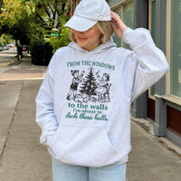 Humorous Christmas Hoodie, Deck the Halls Rap Hoodie, Hip Hop Holiday Hoodie, Xmas Graphic Hooded Sweatshirt, Holiday Present for Music Lovers