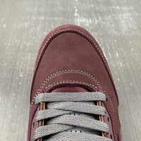 Sneakers, Burgundy Colorway, Leather Footwear, Lace Up Design, Casual Gift for Sneaker Fans