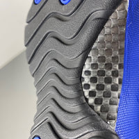 High Top Sneakers, Royal Blue Black Colorway, Leather Footwear, Lace Up Design, Casual Gift for Sneaker Fans