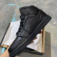 Retro Mid Top Sneakers, Black Colorway, Lace Up Design, Casual Gift for Sneaker Fans