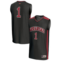 #1 Arkansas Razorbacks Lightweight Basketball Fashion Jersey - Black