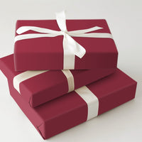 Deep Red Matte Gift Wrap Roll, Solid Burgundy Wrapping Paper, Elegant Wedding Wrapping Paper, Luxury Christmas Holiday Wrapping Paper