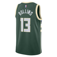 Milwaukee Bucks Icon Edition Swingman Jersey - Hunter Green - Ryan Rollins