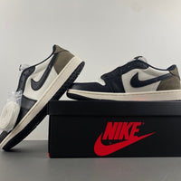 Low Top Sneakers, Black Beige Colorway, Lace Up Design, Casual Gift for Sneaker Fans