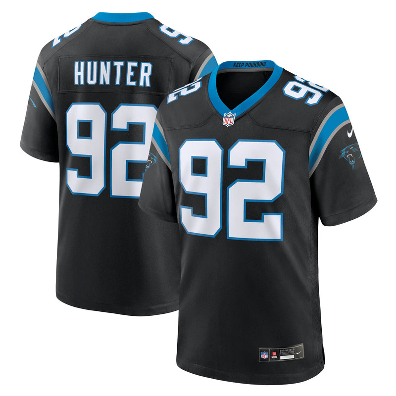 Carolina Panthers Lee Hunter Black Team Game Jersey