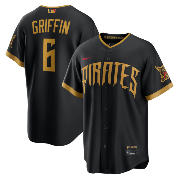 Pittsburgh Pirates Konnor Griffin Black 2026 City Connect Stadium Jersey