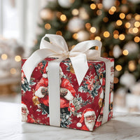 Hipster Santa Gift Wrap, Tattooed Santa Wrapping Paper, Edgy Christmas Wrapping Paper, Cool Claus Holiday Gift Wrap, Humorous Xmas Paper Roll