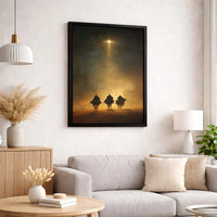 Star of Bethlehem Canvas Print, Three Wise Men Nativity Canvas Wall Art, Epiphany Christian Manger Wall Decor, Religious Christmas Present