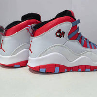 High Top Sneakers, White Red Blue Colorway, Lace Up Design, Casual Gift for Sneaker Fans