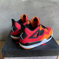 Mid Top Sneakers, Red Orange Colorway, Lace Up Design, Casual Gift for Sneaker Fans