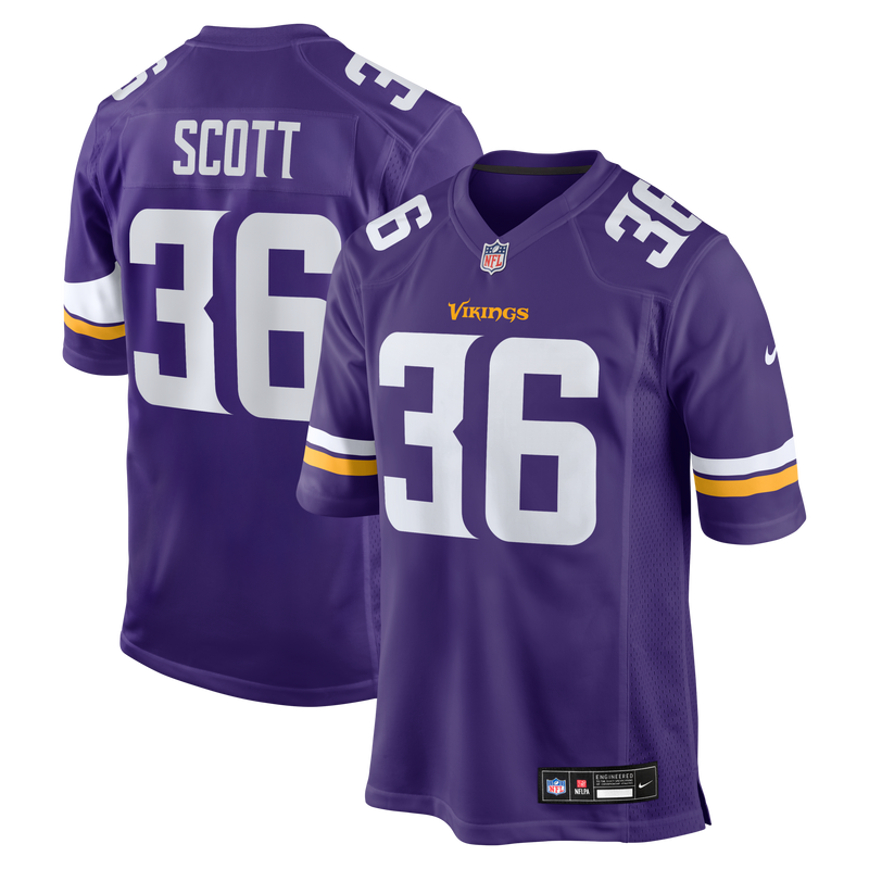 Minnesota Vikings Zavier Scott Purple Team Game Jersey