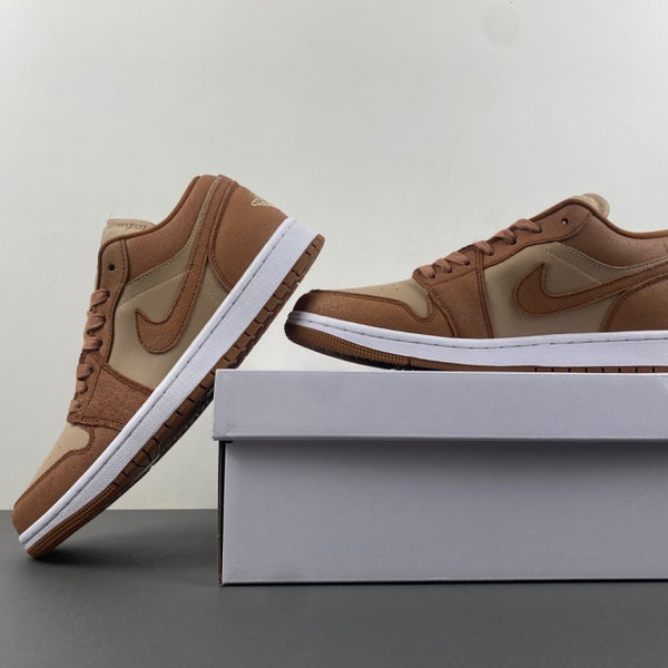 Low Top Sneakers, White Brown Colorway, Lace Up Design, Casual Gift for Sneaker Fans