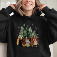 Adorable Holiday Farm Animal Sweatshirt, Christmas Chicken Hoodie, Xmas Chicken Mom Pullover, Farmer Present Sweater, Holiday Animal Graphic Hoodie
